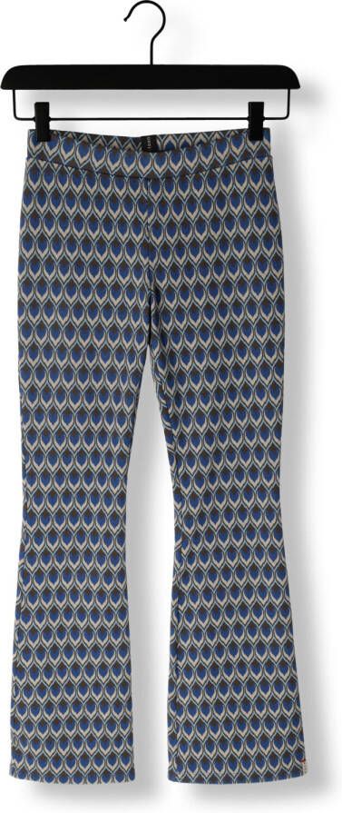 LOOXS 10sixteen flared broek met paisleyprint donkerblauw beige Meisjes Polyester 128