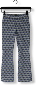 LOOXS 10sixteen flared broek met paisleyprint donkerblauw beige