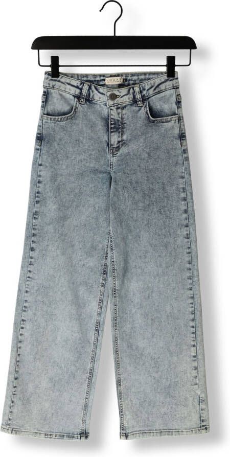 LOOXS 10sixteen high waist loose fit jeans bleach denim Blauw Meisjes Stretchdenim 116