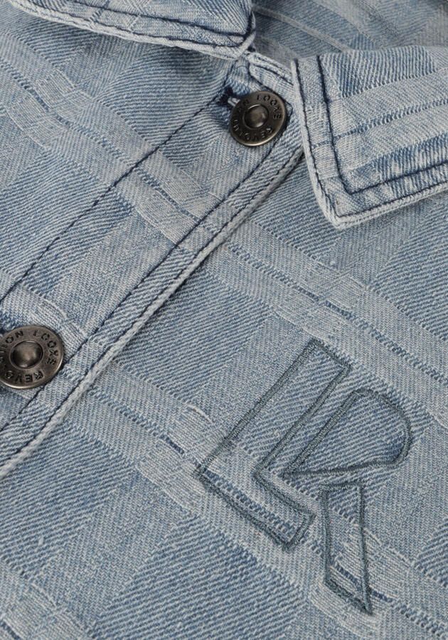 LOOXS 10sixteen geruit gilet lichtblauw Meisjes Denim Klassieke kraag Ruit 152