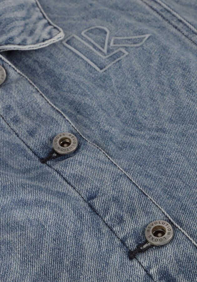 LOOXS 10sixteen gilet met all over print medium blue denim