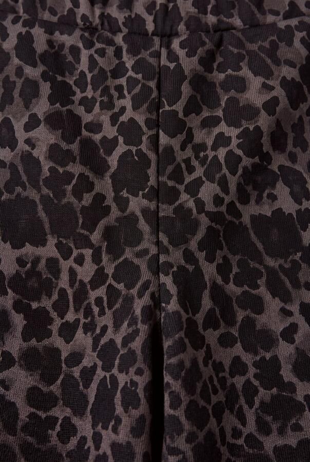 LOOXS 10sixteen relaxed fit gestreepte sweatpant met panterprint antraciet