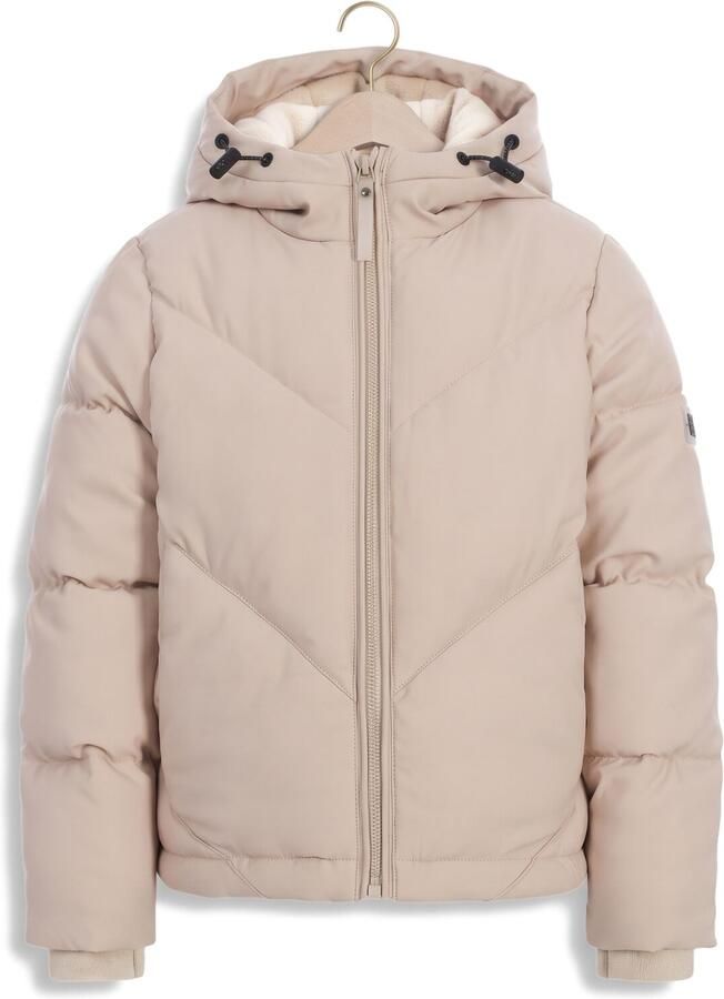 LOOXS 10sixteen gestreepte quilted winterjas ecru