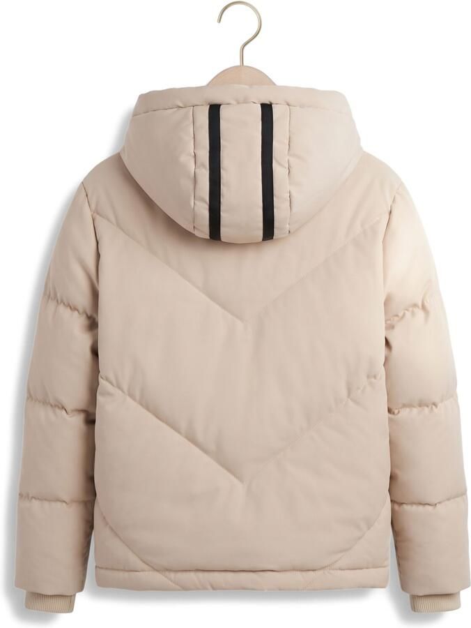 LOOXS 10sixteen gestreepte quilted winterjas ecru - Foto 2