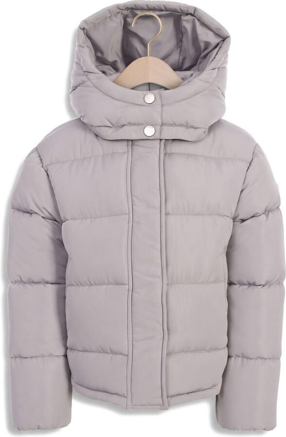LOOXS 10sixteen quilted gewatteerde winterjas zilver
