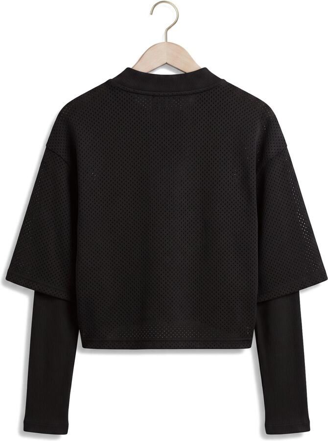 LOOXS 10sixteen rechtvallende longsleeve met tekst antraciet - Foto 2