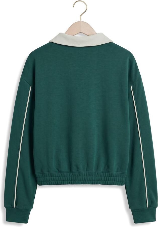LOOXS 10sixteen boxy sweater met sterren groen Meisjes Stretchkatoen Polokraag - Foto 2