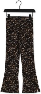 LOOXS 10sixteen flared broek met zebraprint zwart bruin
