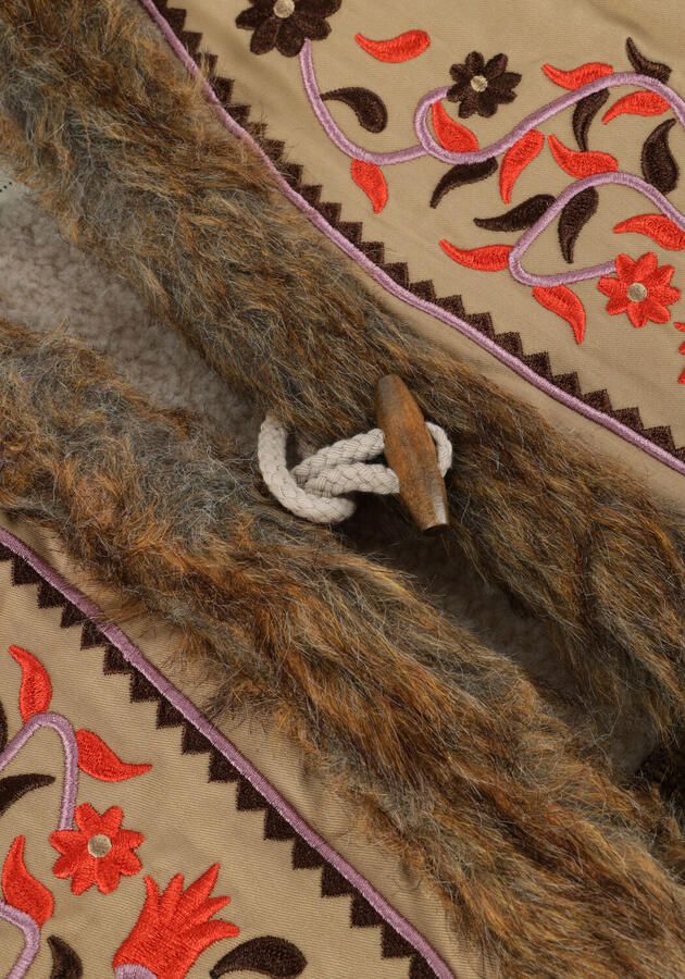 LOOXS little imitatiebont gilet met printopdruk bruin Printopdruk 128 134