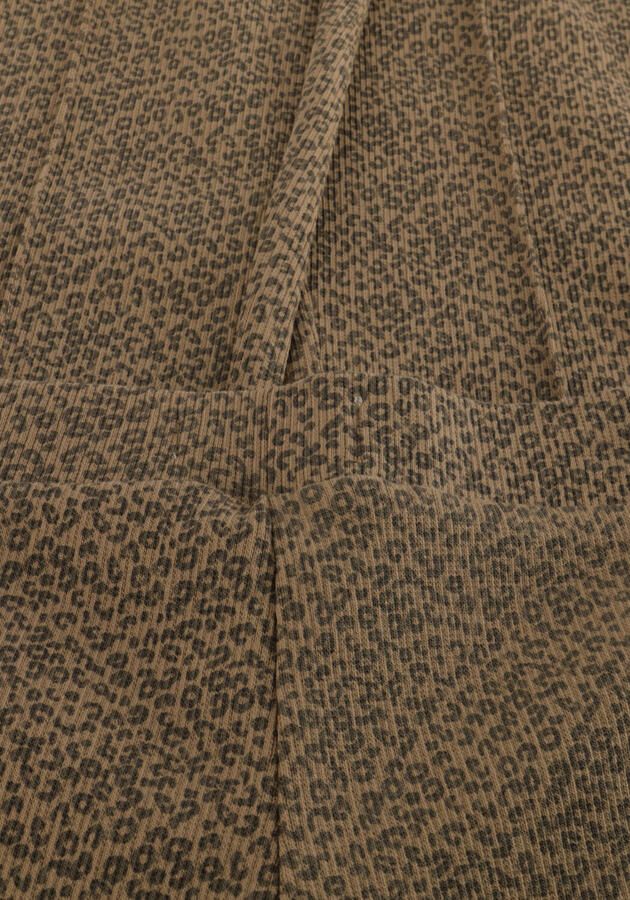 LOOXS little flared casual broek met panterprint bruin