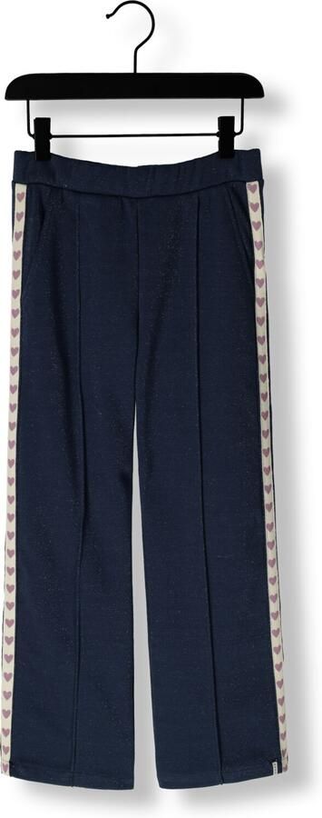 LOOXS little straight joggingbroek met hartjes donkerblauw