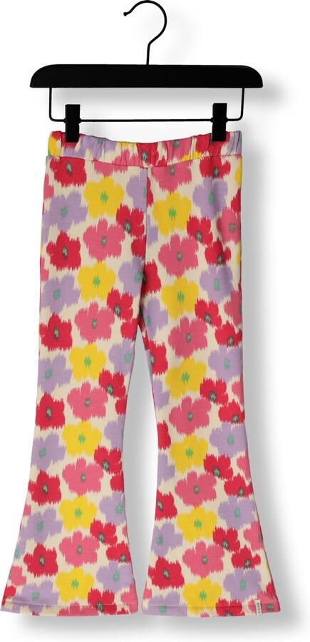 LOOXS little regular waist gebloemde flared broek rood