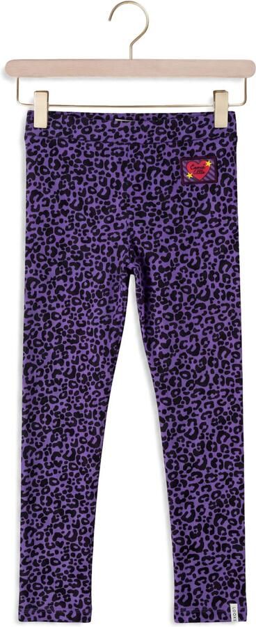 LOOXS little skinny legging met panterprint paars