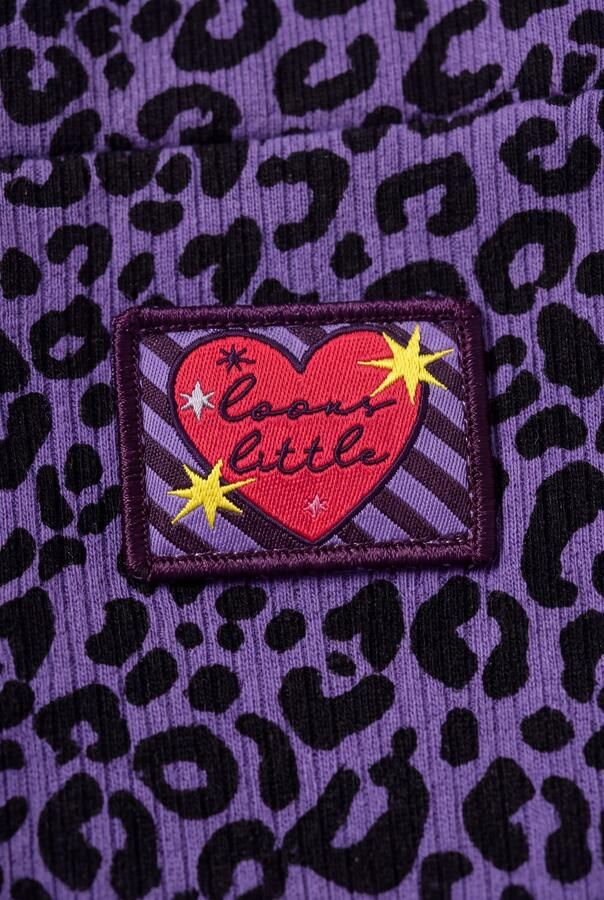 LOOXS little skinny legging met panterprint paars - Foto 2