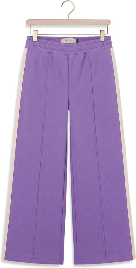 LOOXS little relaxed fit gestreepte broek paars