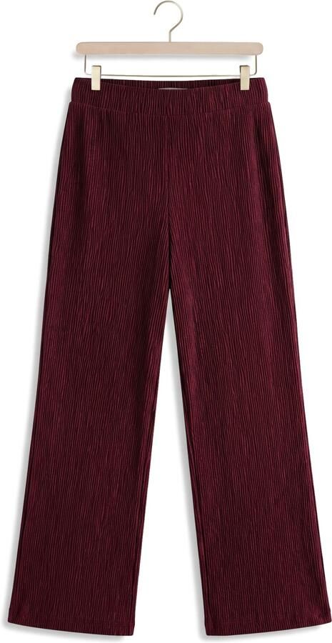 LOOXS little fluwelen loose fit palazzo broek donkerrood