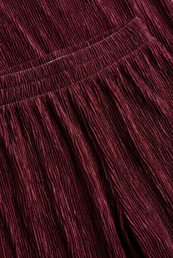 LOOXS little fluwelen loose fit palazzo broek donkerrood Meisjes Fluweel - Foto 2