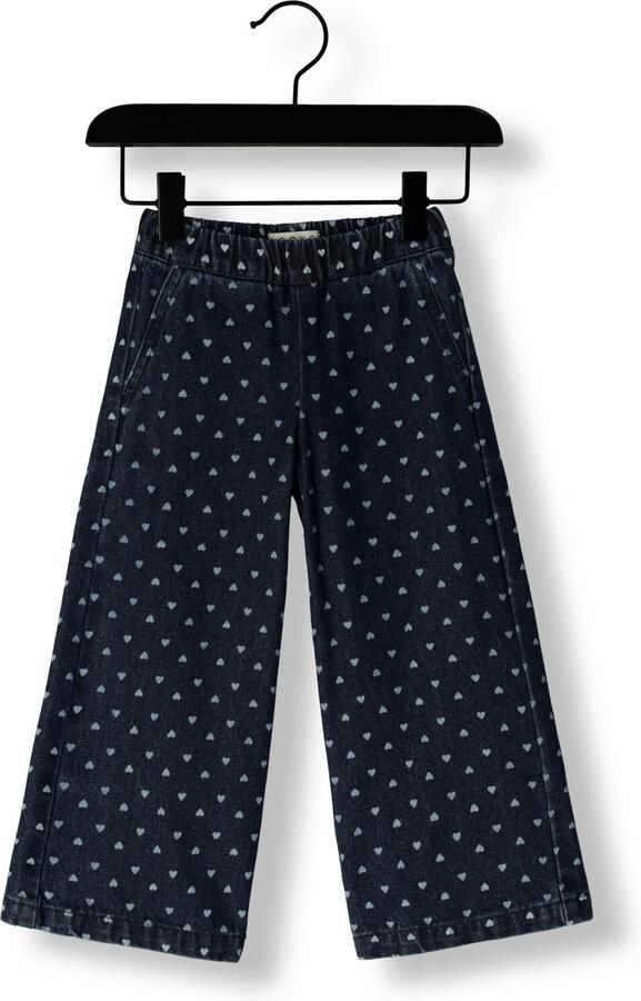 LOOXS little wide leg jeans met hartjes dark blue denim - Foto 2