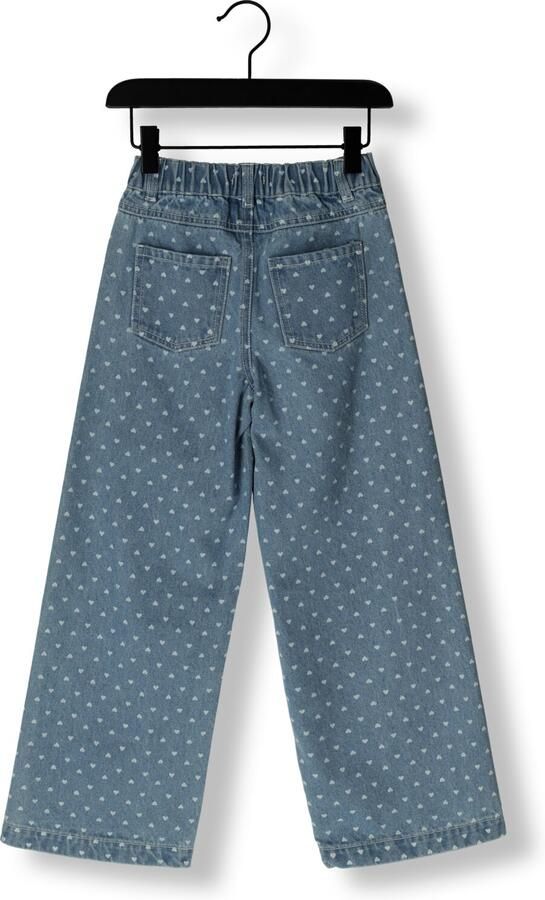 LOOXS little wide leg jeans met hartjes medium blue denim - Foto 3