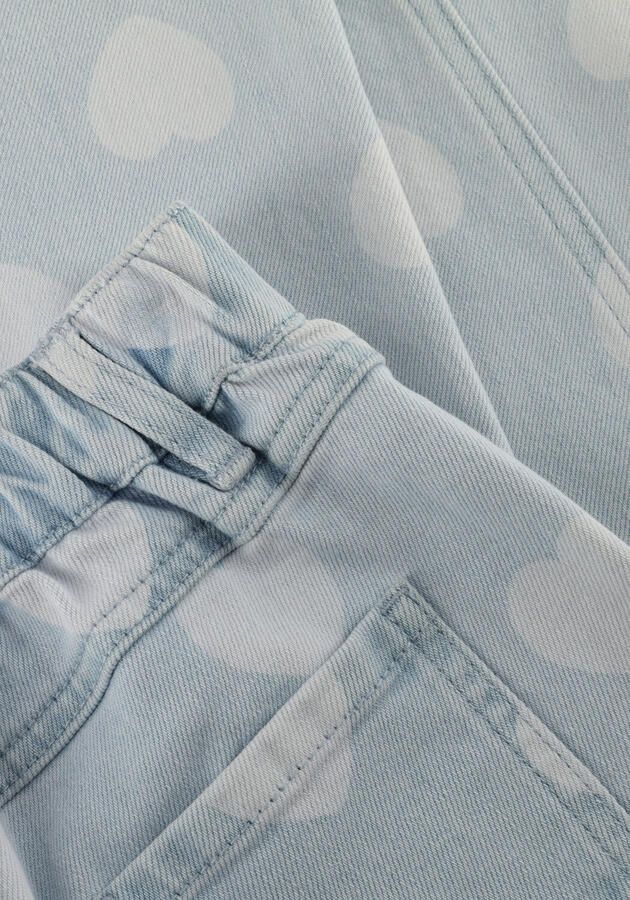 LOOXS little wide leg jeans met hartjes light blue denim - Foto 3
