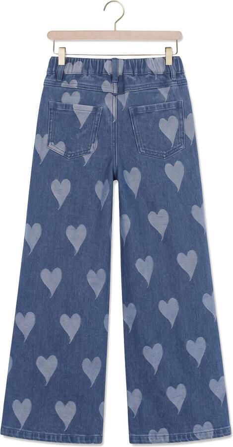 LOOXS little denim heart jeans met hartjes mediumblauw - Foto 2