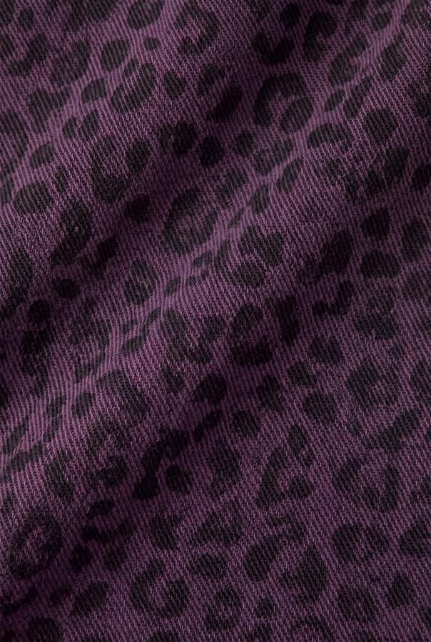 LOOXS little leopard barrel jeans met panterprint paars