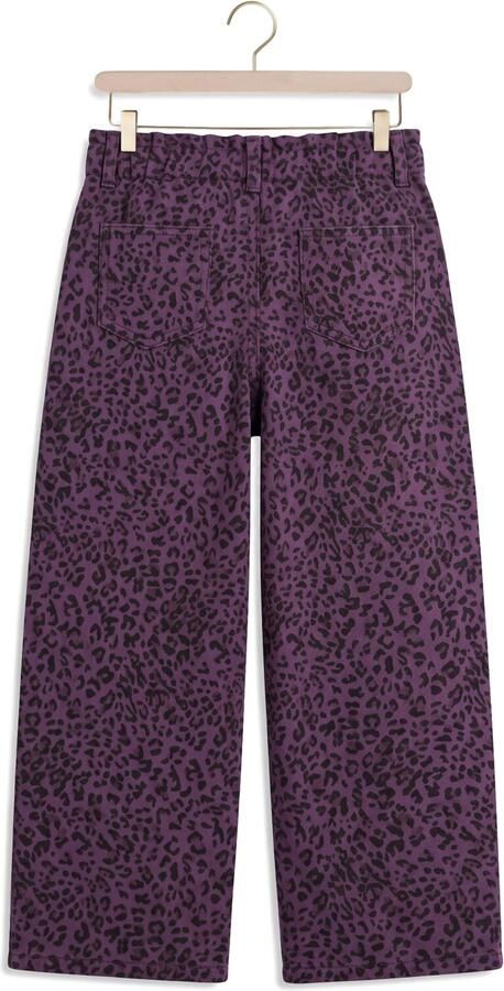 LOOXS little leopard barrel jeans met panterprint paars - Foto 2