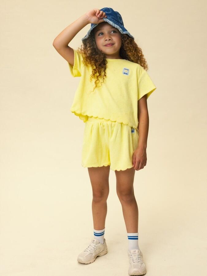 LOOXS little regular waist sweatshort geel - Foto 3
