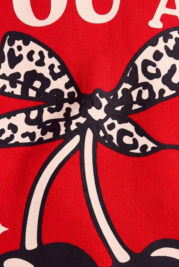 LOOXS little oversized longsleeve met tekst rood Meisjes Stretchkatoen Ronde hals - Foto 2