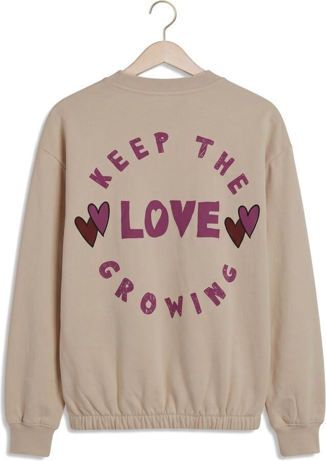 LOOXS little boxy sweater met backprint ecru Meisjes Katoen-polyester Ronde hals - Foto 2