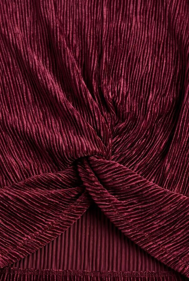 LOOXS little fluwelen rechtvallende sweater donkerrood Meisjes Fluweel Ronde hals - Foto 2