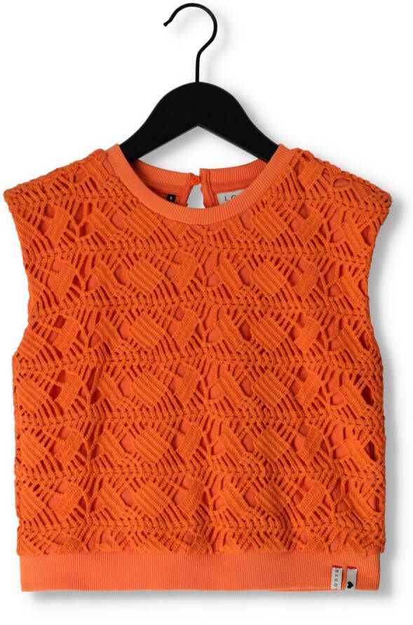 LOOXS Meisjes Tops & T-shirts Open Lace Top Oranje