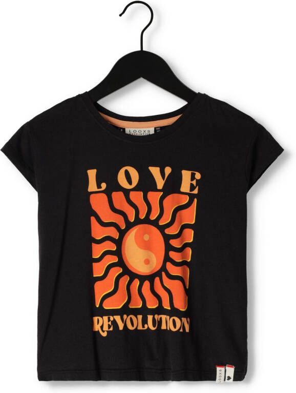LOOXS 10sixteen T-shirt met printopdruk zwart oranje