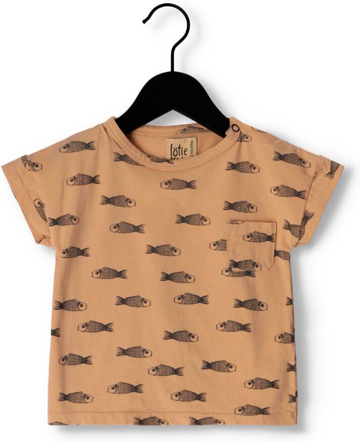 LÖTIEKIDS Lötiekids Baby Tops & T-shirts Baby Tshirt Short Sleeve Fishes Nude
