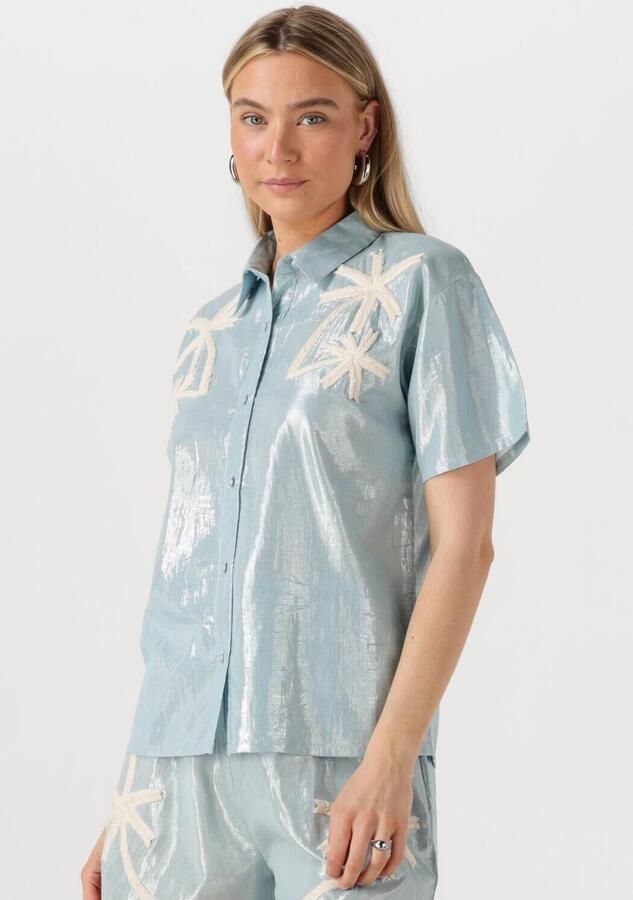 LOUIZON Dames Blouses Boderick Lichtblauw - Foto 4