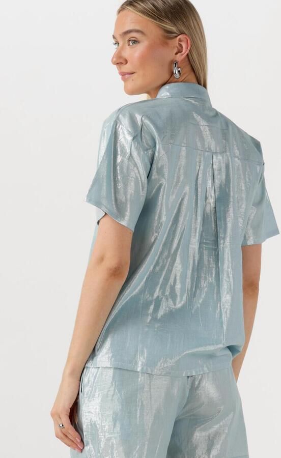 LOUIZON Dames Blouses Boderick Lichtblauw - Foto 3