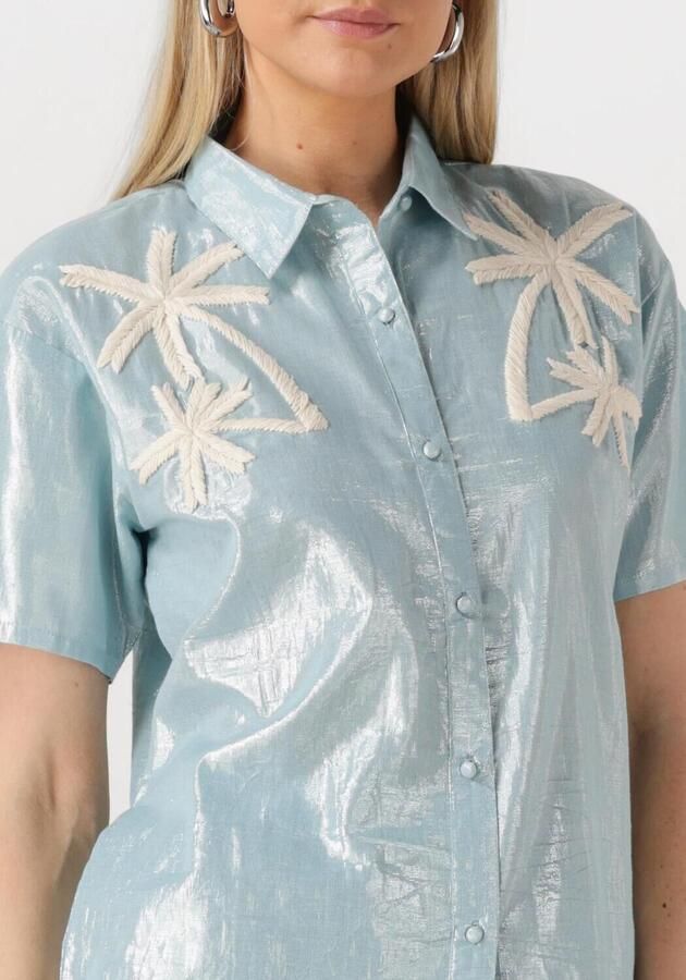 LOUIZON Dames Blouses Boderick Lichtblauw - Foto 2