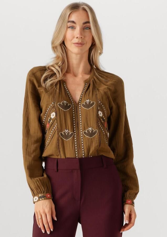 LOUIZON Dames Blouses Chemance Khaki - Foto 4
