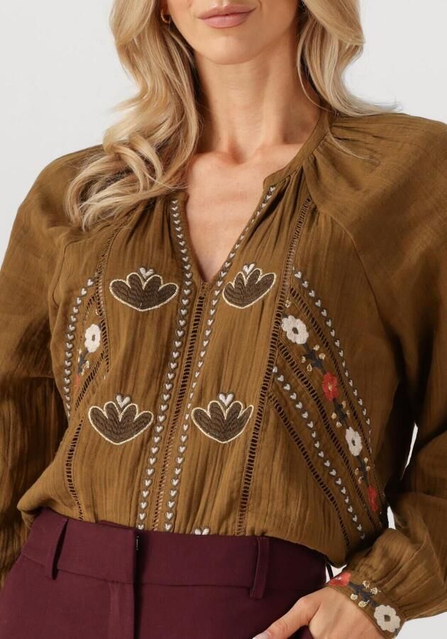 LOUIZON Dames Blouses Chemance Khaki - Foto 3
