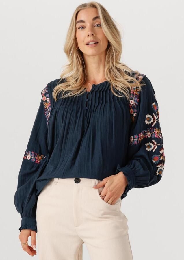 LOUIZON Dames Blouses Ploum Donkerblauw - Foto 4