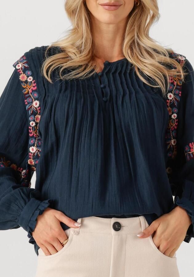 LOUIZON Dames Blouses Ploum Donkerblauw - Foto 3