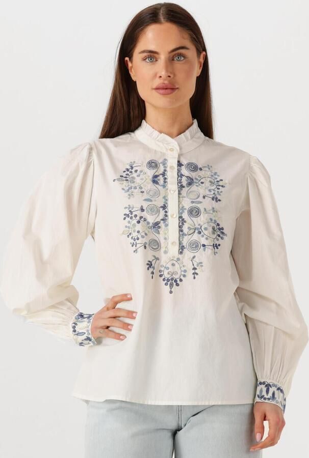 LOUIZON Dames Blouses Swirling Wit - Foto 4