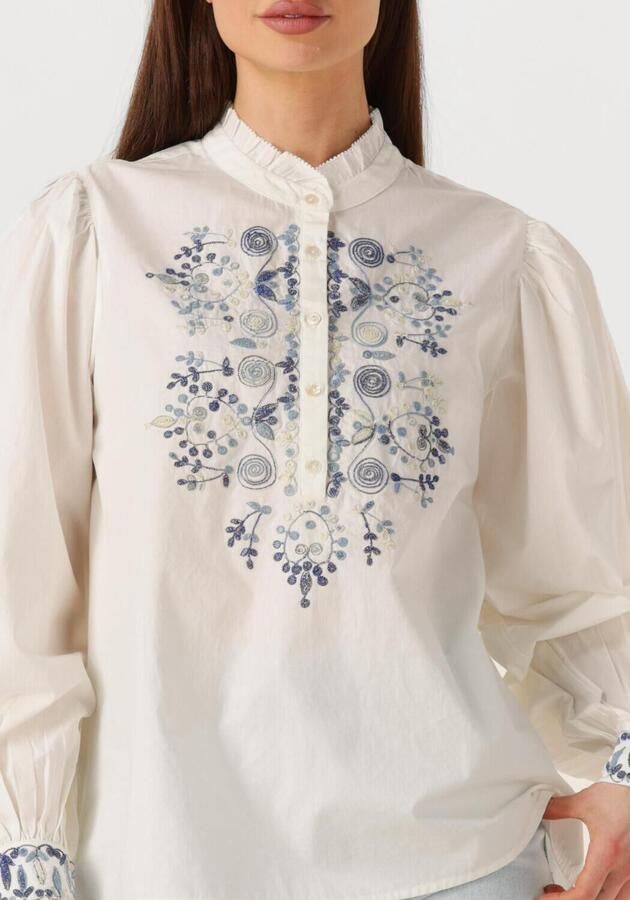 LOUIZON Dames Blouses Swirling Wit - Foto 2