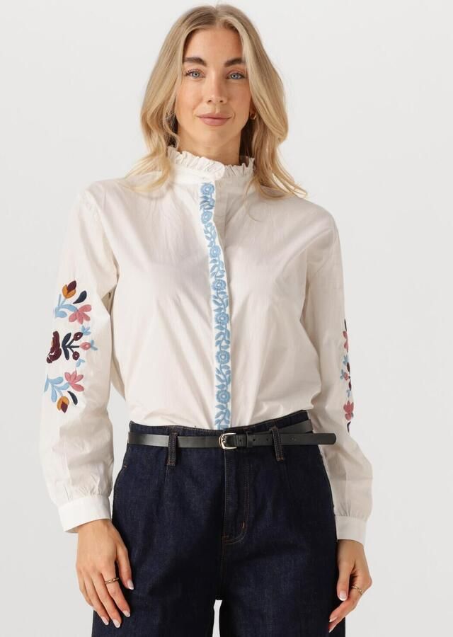 LOUIZON Dames Blouses Yacouba Gebroken Wit - Foto 4