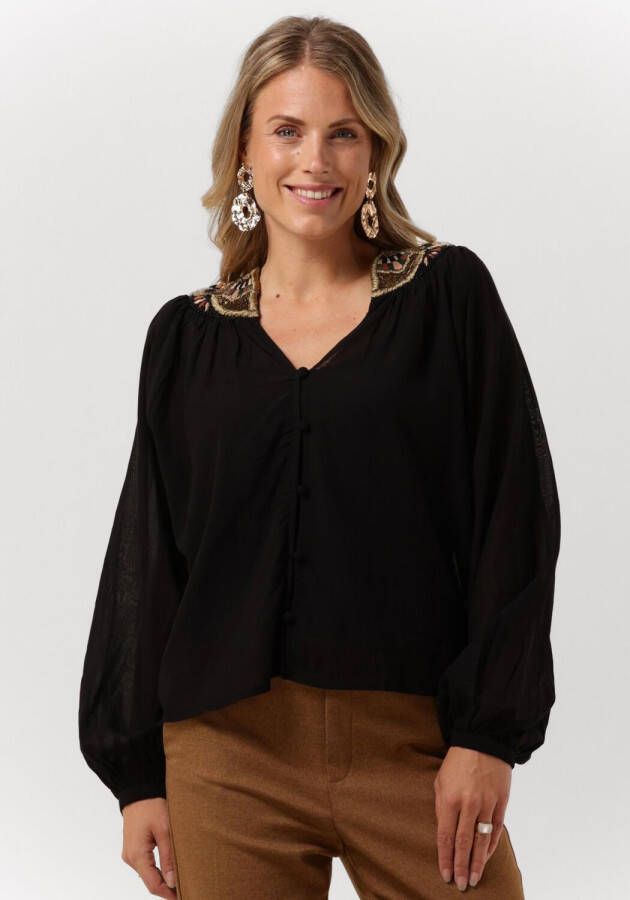 LOUIZON Dames Blouses Woohoo Top Zwart