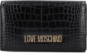 Love Moschino Portemonnee met krokodillenleer-effect Zwart
