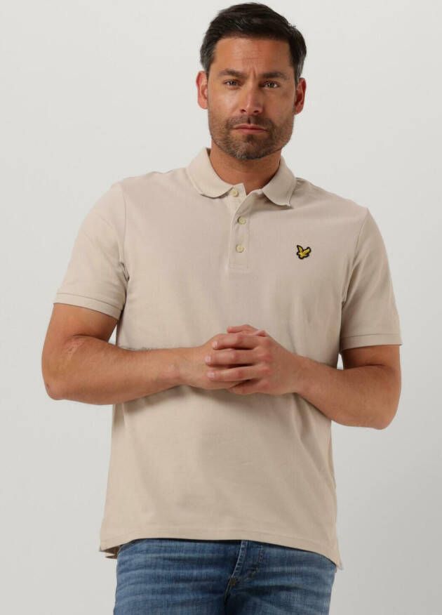 LYLE & SCOTT Heren Polo's & T-shirts Crest Tipped Polo Shirt Beige