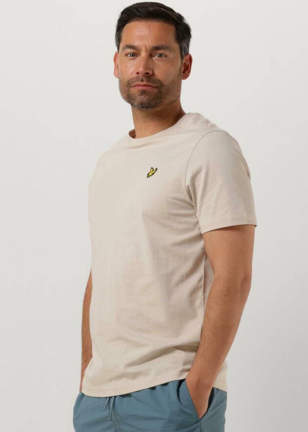 Lyle & Scott Heren Polo's & T-shirts Plain T-shirt Beige Heren