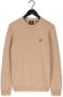 LYLE & SCOTT Heren Truien & Vesten Crew Neck Lambswool Blend Jumper Beige - Thumbnail 1