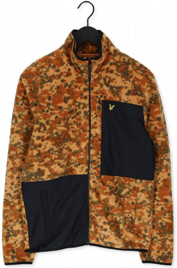 Lyle & Scott Beige Vest Earth Print Fleece
